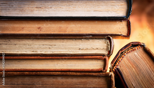 a stack of books in the detail