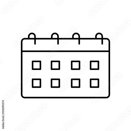 Calendar Schedule Planning Line Icon