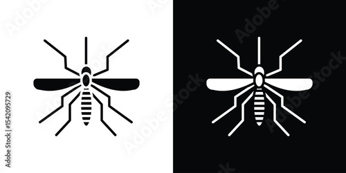 Mosquito icon black silhouette for web, and mobile app