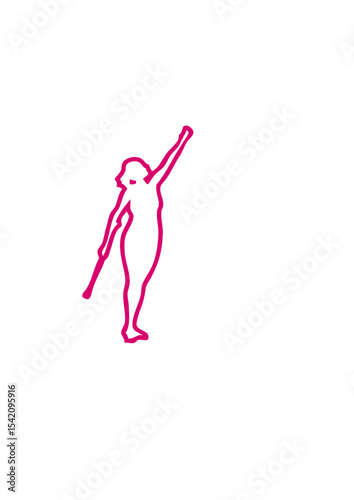 danseuse twirling baton trace majorette