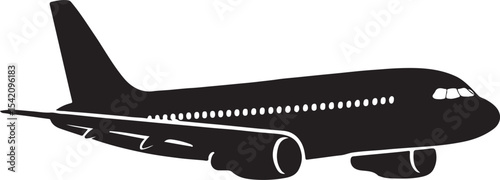 Commercial Jet – Side View (wings, engines)