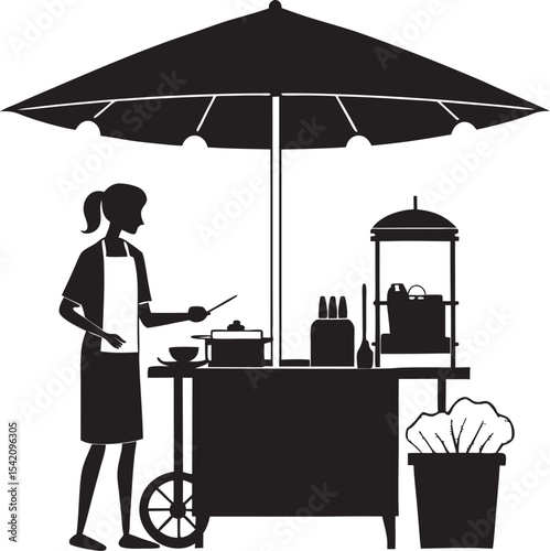 A collection of colorful and whimsically designed food van, showcasing style and offering, set against clean background