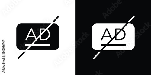 No audio description icon black silhouette for web, and mobile app
