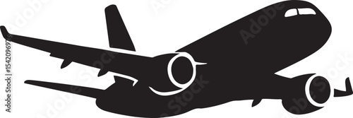 Commercial Jet – ¾ Perspective (flying, landing gear up).
