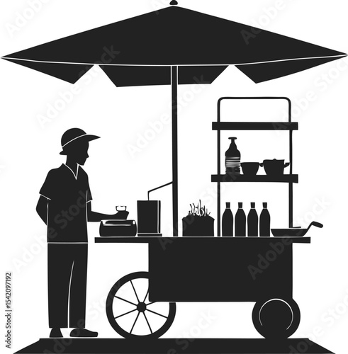 A collection of colorful and whimsically designed food van, showcasing style and offering, set against clean background