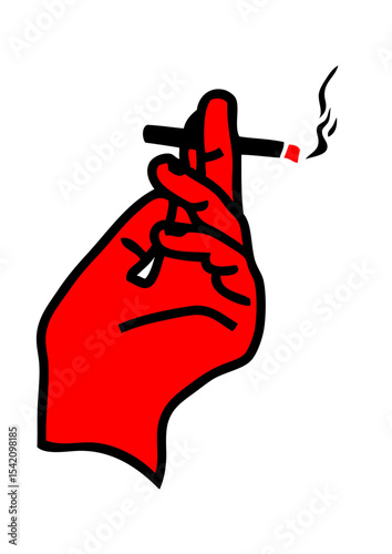 cigarette fume tabac main