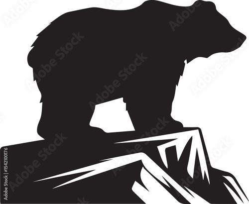 bear, wildlife, mammal, animal, forest, grizzly, blackbear, nature, claw, fur, powerful, predator, wild, silhouette,