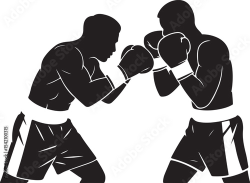 Boxer in Fighting Stance Silhouette

Punching Boxer Vector Design

Boxing Match Action Silhouette

Champion Boxer with Gloves Silhouette

Boxer Training in Ring Vector Art
