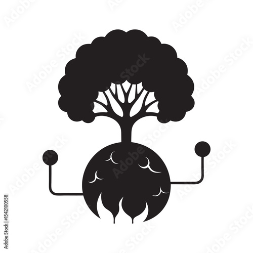 Brain Implant Silhouette Forest Network Integration