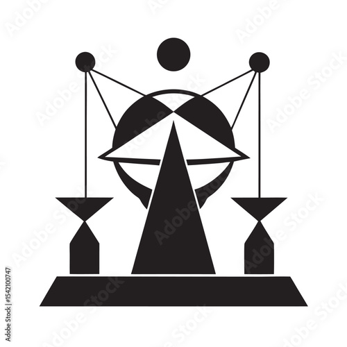 Art Installation Silhouette Abstract Illustration
