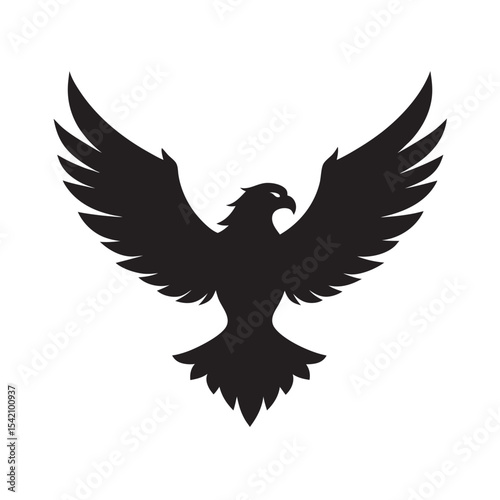 Flying Eagle Bird Silhouette Vector Art