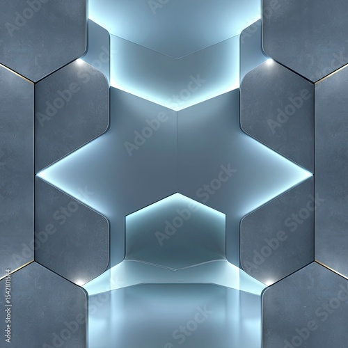 Sleek Industrial Hexagon Pattern Background