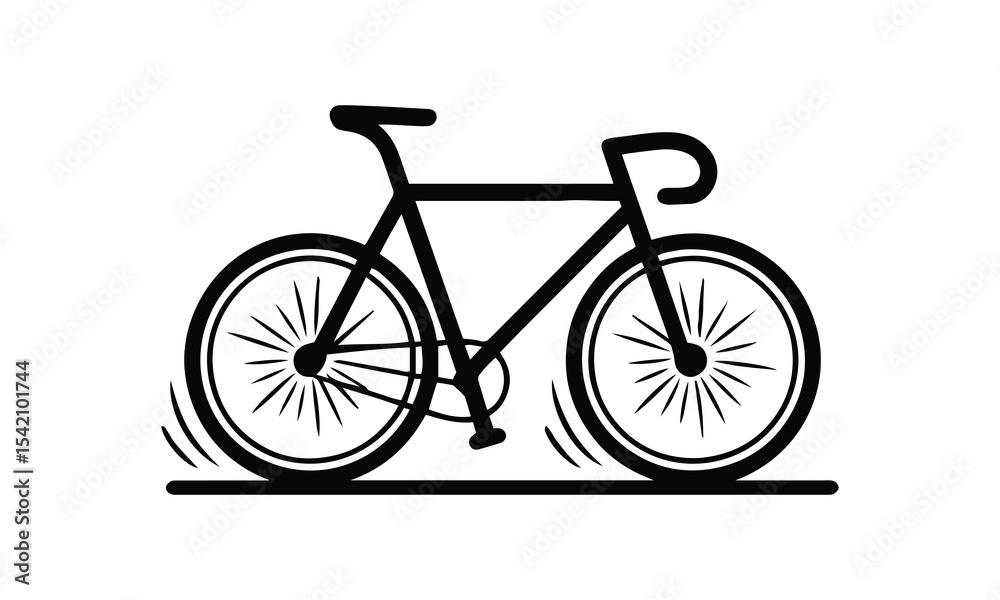 Fototapeta premium Bicycle Silhouette Vector