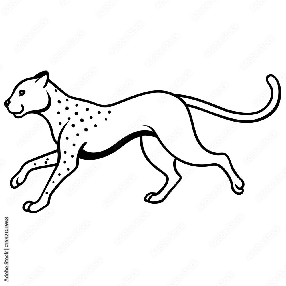 Fototapeta premium cheetah vinyl ready vector illustration