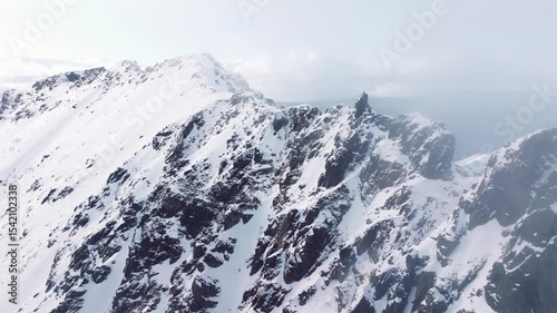 Experience Stunning Aerial Views of Beautiful, SnowCapped Mountain Peaks All Around