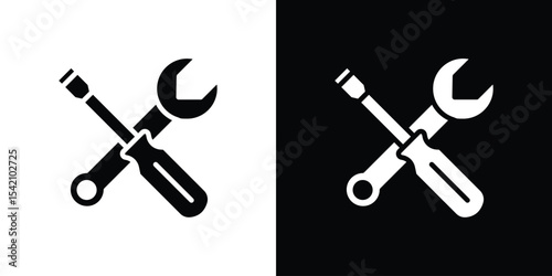 Repair icon black silhouette for web, and mobile app