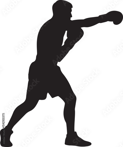 Boxer in Fighting Stance Silhouette

Punching Boxer Vector Design

Boxing Match Action Silhouette

Champion Boxer with Gloves Silhouette

Boxer Training in Ring Vector Art