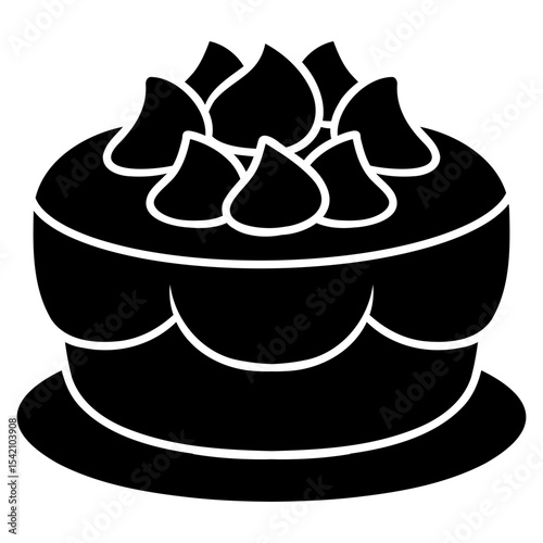 cake with cream logo icon