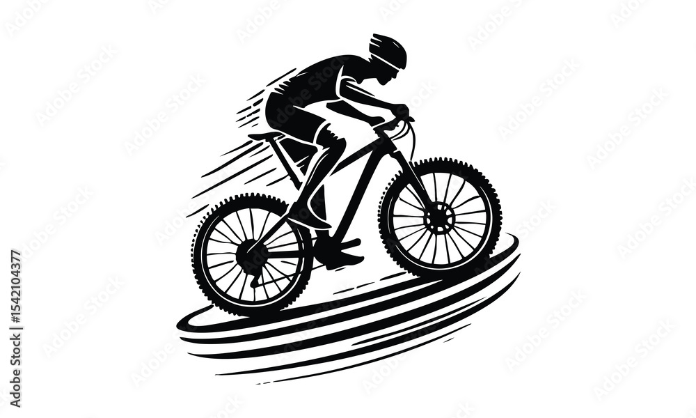 Obraz premium Bicycle Silhouette Vector