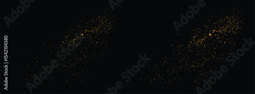 Gold sparkle light effect golden glitter confetti background design
