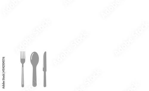 Spoon and Fork - Outline Icon - Pixel Perfect