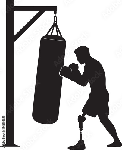 Boxer in Fighting Stance Silhouette

Punching Boxer Vector Design

Boxing Match Action Silhouette

Champion Boxer with Gloves Silhouette

Boxer Training in Ring Vector Art