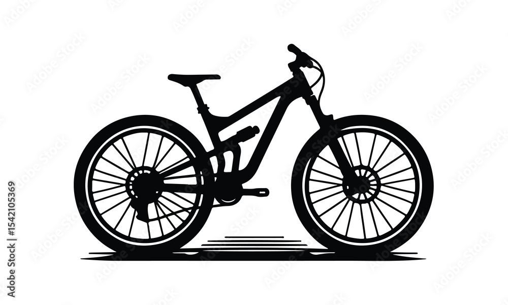 Naklejka premium Bicycle Silhouette Vector