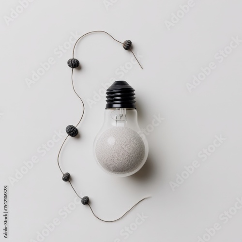 cosmetic startup branding Creative Light Bulb Decor with St Lights on White Background Minimalistic Design beauty influencer marketing strategy