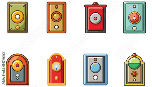 doorbell sets isolated on white background