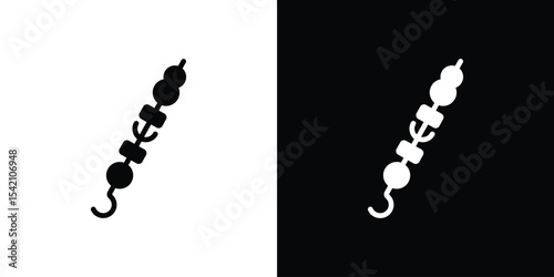 Skewer icon black silhouette for web, and mobile app