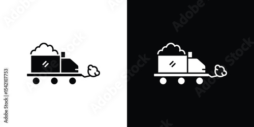 Snowplow icon black silhouette for web, and mobile app