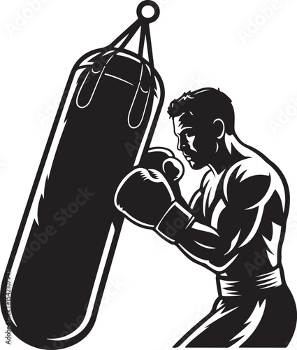 Boxer in Fighting Stance Silhouette

Punching Boxer Vector Design

Boxing Match Action Silhouette

Champion Boxer with Gloves Silhouette

Boxer Training in Ring Vector Art