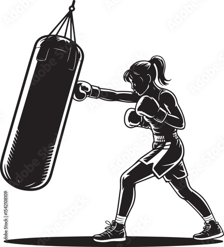 Boxer in Fighting Stance Silhouette

Punching Boxer Vector Design

Boxing Match Action Silhouette

Champion Boxer with Gloves Silhouette

Boxer Training in Ring Vector Art