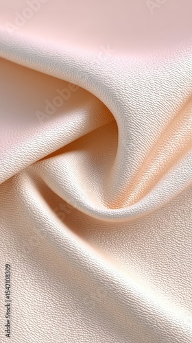 Soft Beige Pebble Grain Leather Texture