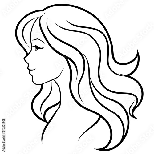 woman with long hair