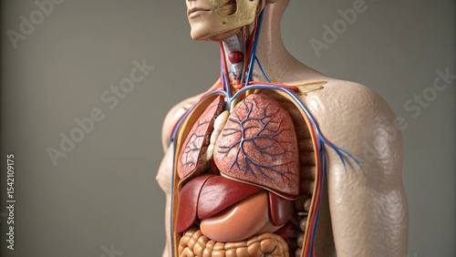 Canvas Print Human anatomy educational model