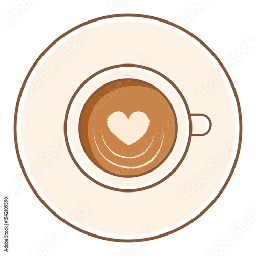 vector coffee mug with heart