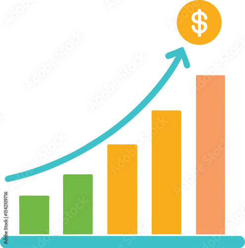 Money plant icon flat vector	