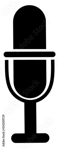 Modern Microphone Icon - Voice Recorder & Audio Symbol