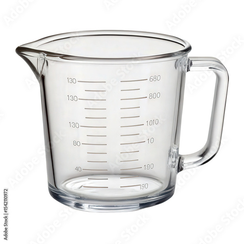 Glass Measuring Cup, Kitchen Tool, Cut Out