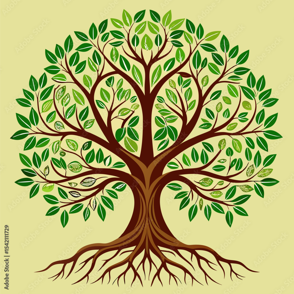 Obraz premium Tree Roots Logo Symbolizing Growth, Stability, and Strong Foundations