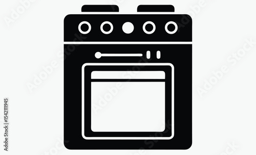 Stove icon, vector illustration 