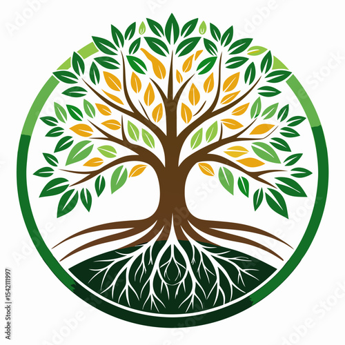 Tree Roots Logo Symbolizing Growth, Stability, and Strong Foundations