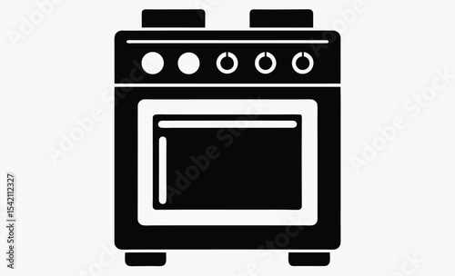Stove icon, vector illustration 