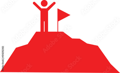 Human resources team work success business people thin line Icon - editable stroke an success icon