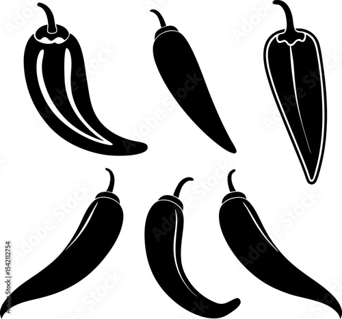 hot chili silhouette peppers.eps