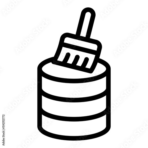 Data cleaning icon. Vector line icon
