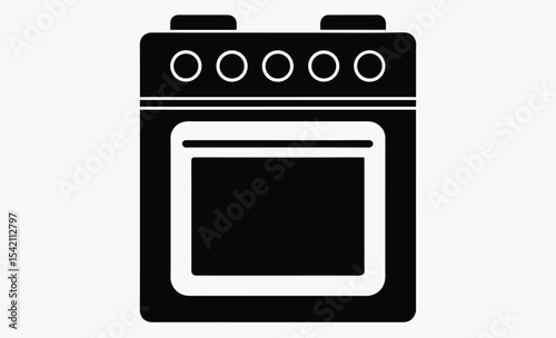 Stove icon, vector illustration 
