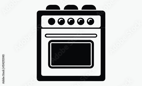 Stove icon, vector illustration 