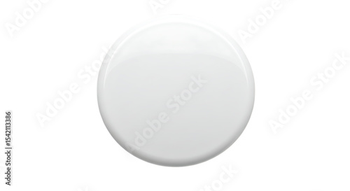 White oval plate mockup isolated on white background